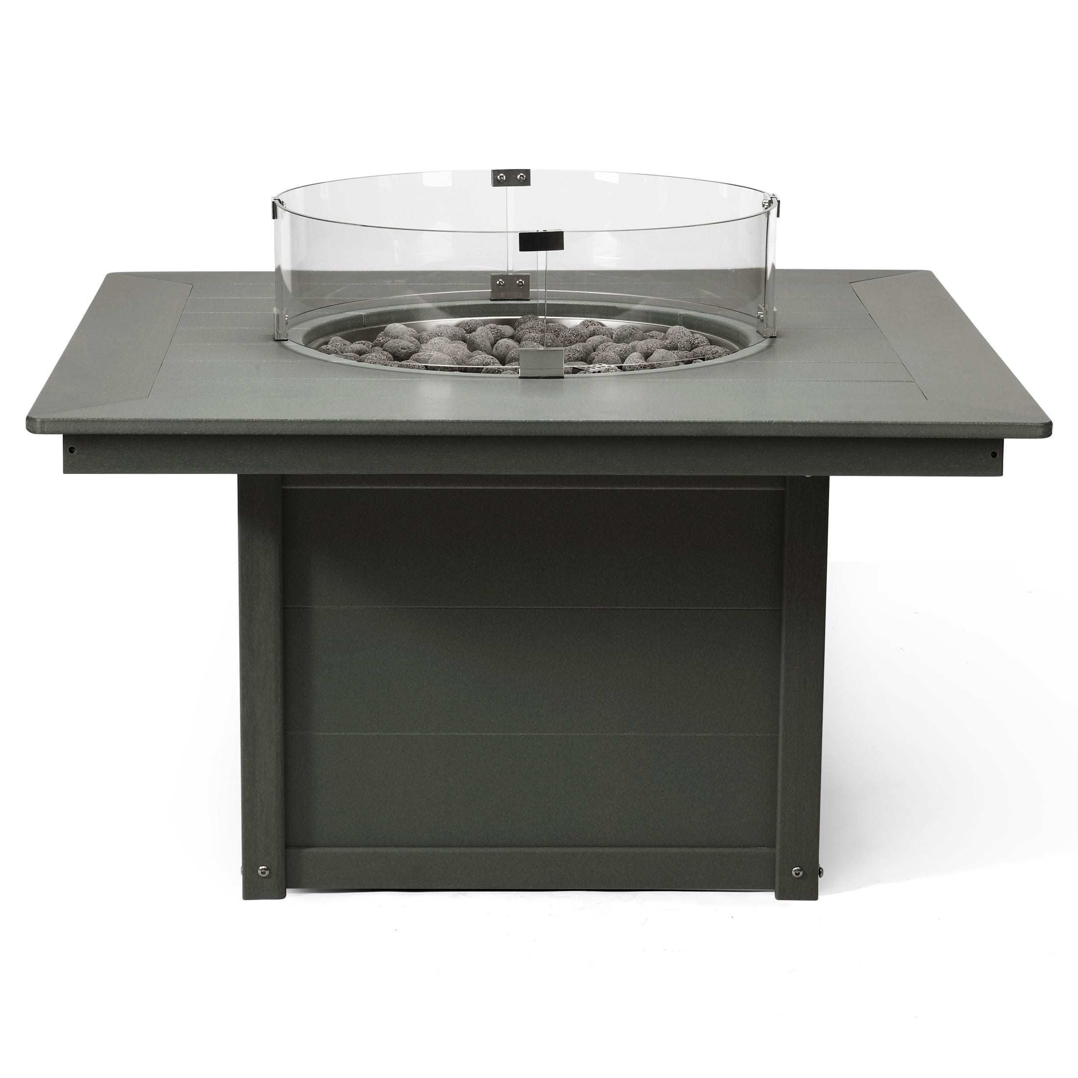 Helios 42" Modern Outdoor Patio Propane Square Fire Pit Table