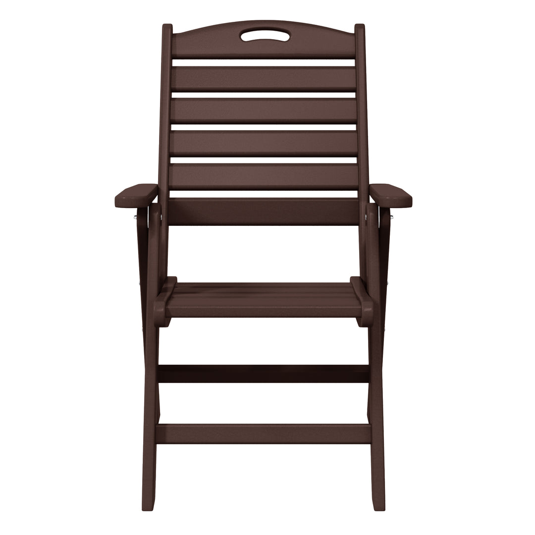 Malibu HDPE Adjustable Highback Folding Patio Dining Chair