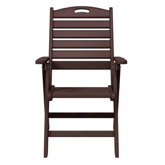 Malibu HDPE Adjustable Highback Folding Patio Dining Chair