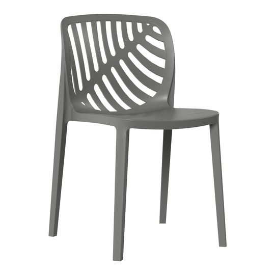 Playa Outdoor Modern Stackable Polypropylene Plastic Patio Bistro Dining Side Chairs (Set of 2)