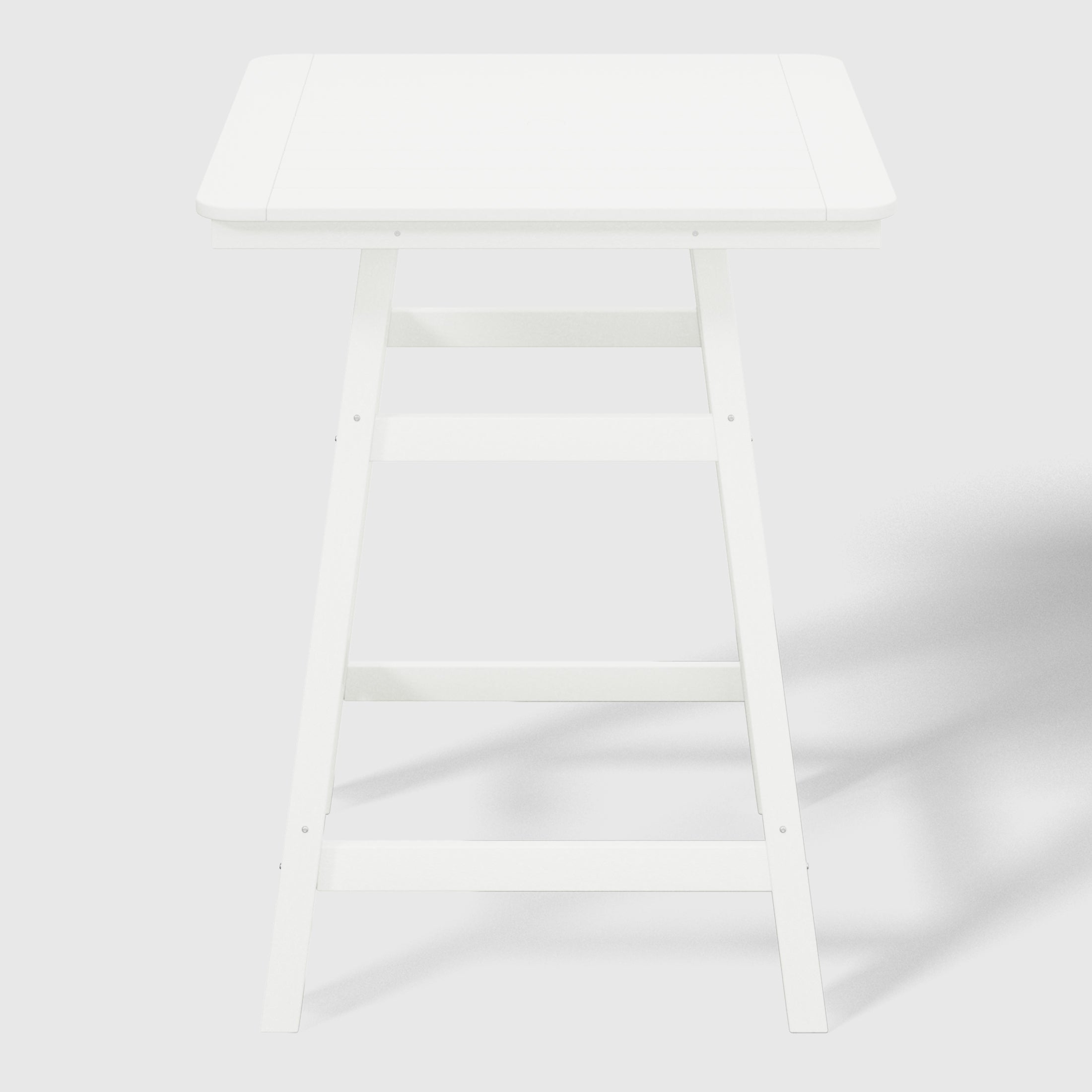 Malibu 30" Square Outdoor Patio Counter High Bistro Bar Table With Umbrella Hole