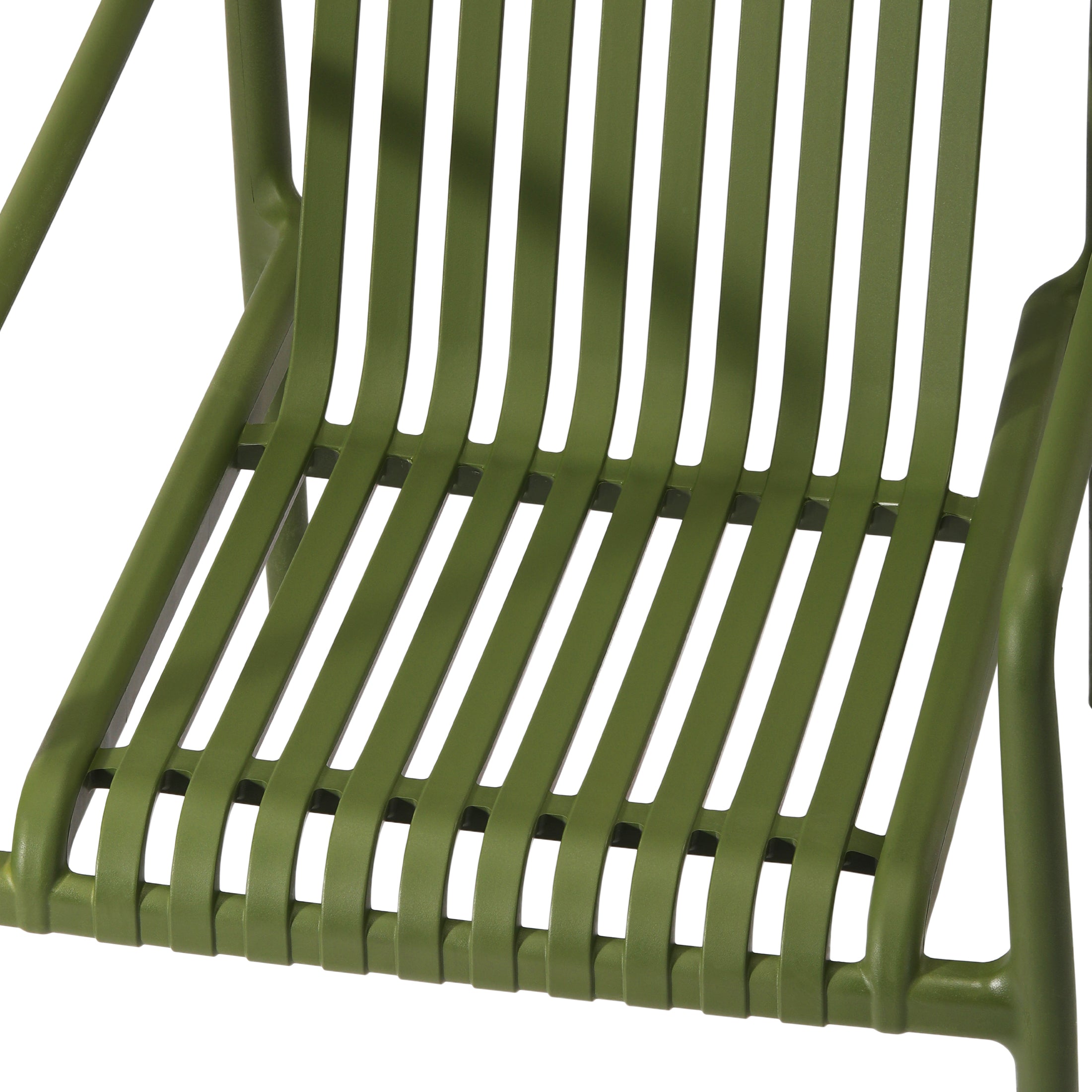 Playa Outdoor Modern Stackable Plastic Patio Club Armchairs (Set of 2)