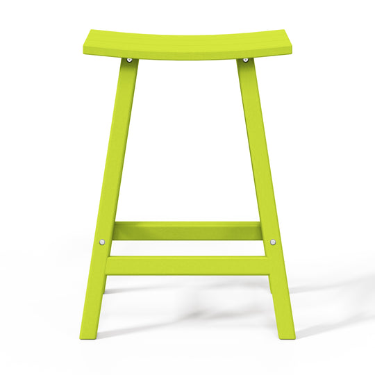 Malibu 24" HDPE Outdoor Patio Counter Height Bar Stools (Set of 3)