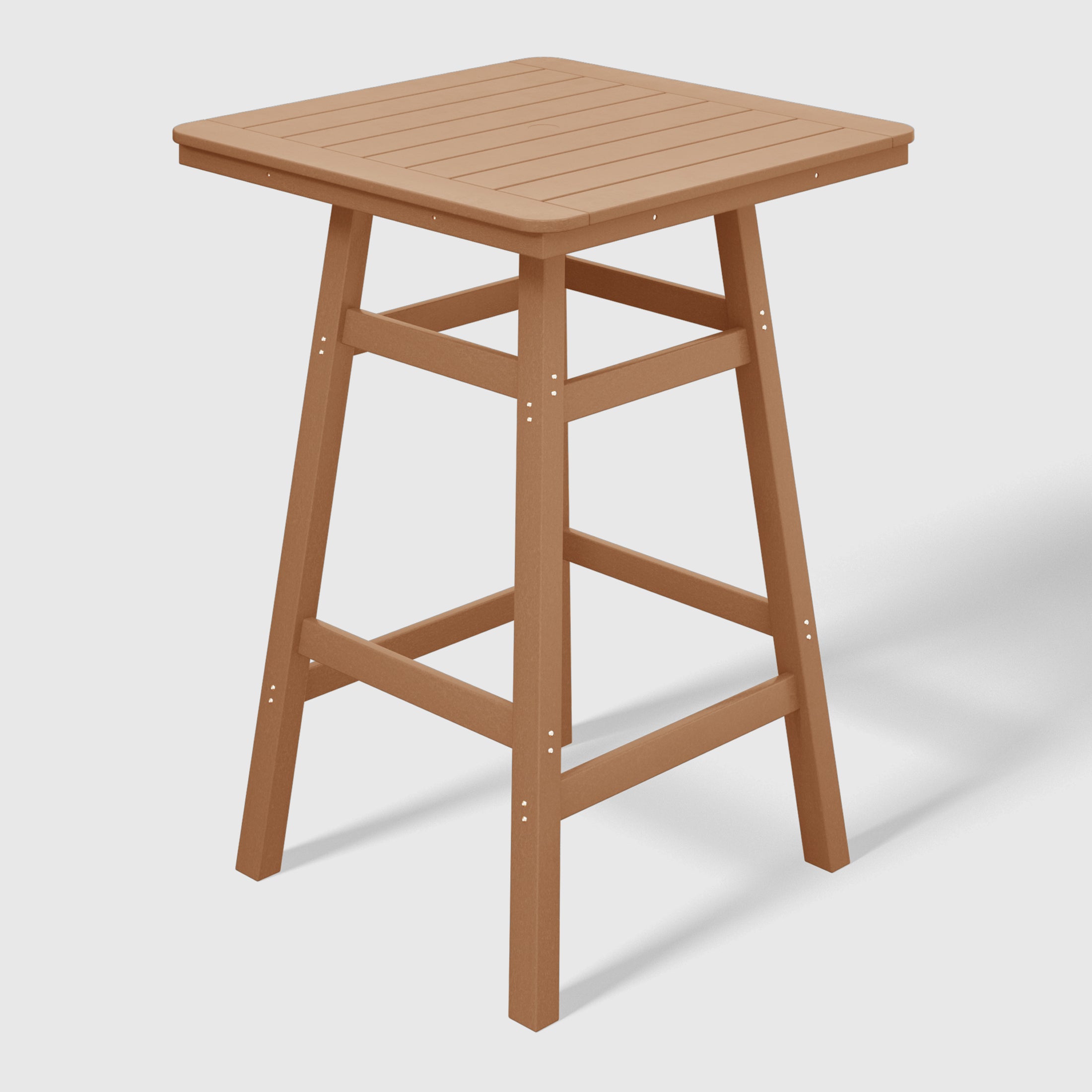 Malibu 30" Square Outdoor Patio Bistro Bar Table With Umbrella Hole