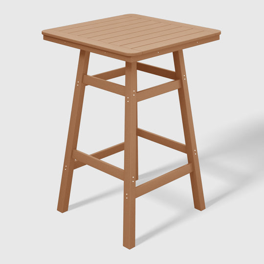 Malibu 30" Square Outdoor Patio Bistro Bar Table With Umbrella Hole