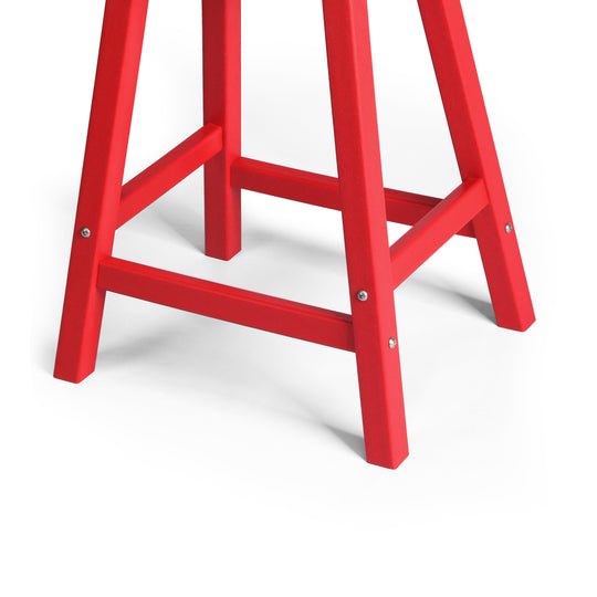 Malibu 24" HDPE Outdoor Patio Counter Height Bar Stools (Set of 2)