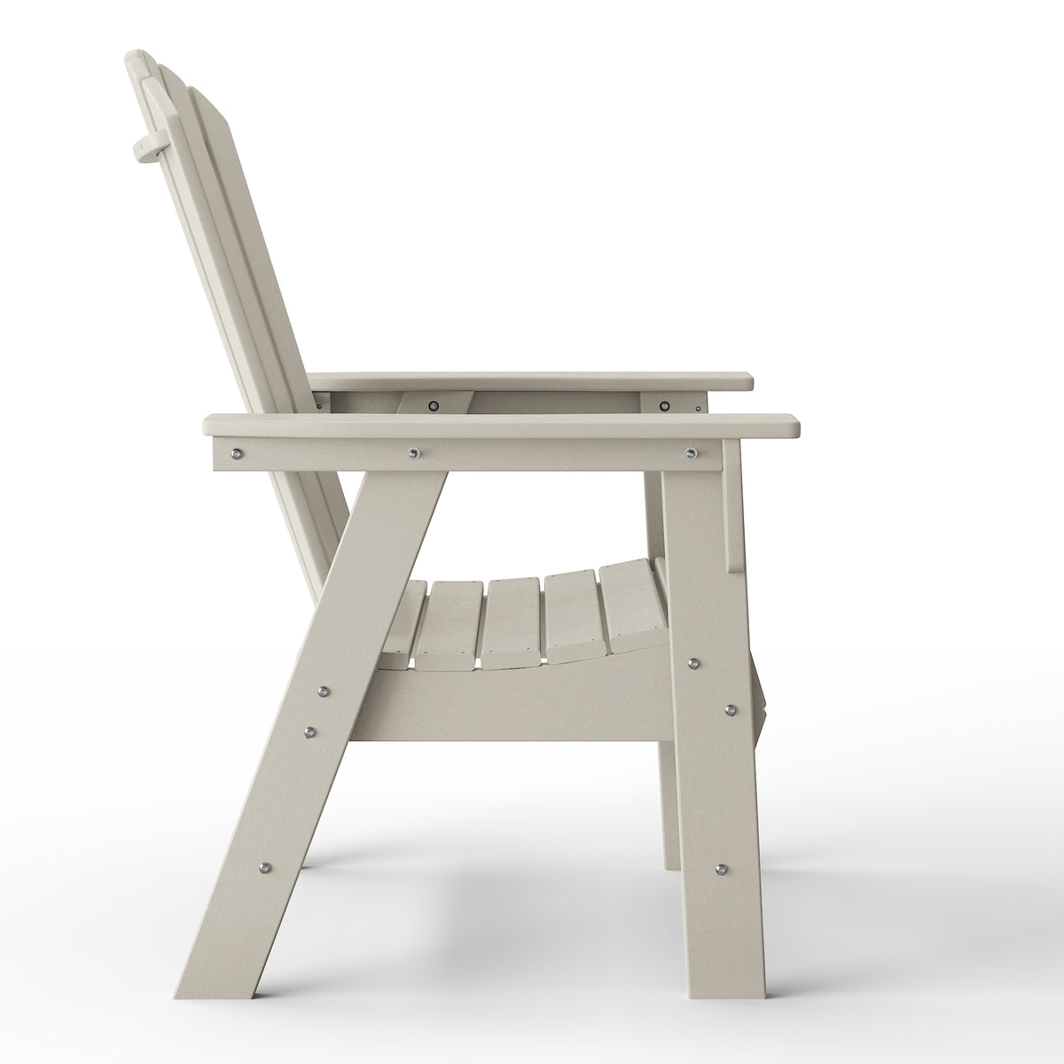 Dylan Outdoor Patio Shell-back Adirondack Dining Chair Weather Resistant