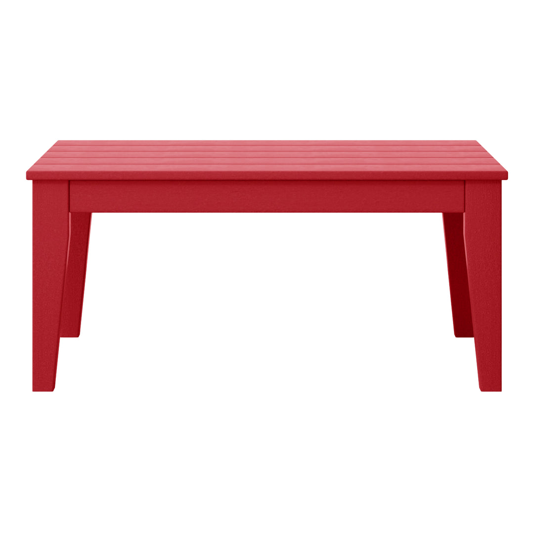 Malibu Low Outdoor HDPE Patio Rectangle Coffee Table