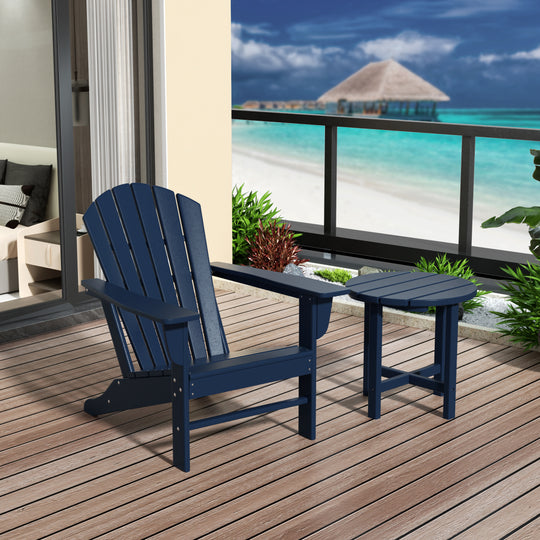 Dylan Outdoor Adirondack Chair with Side Table Set