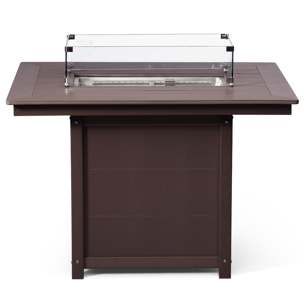 Helios 46" Modern Outdoor Patio Gas Propane Rectangular Fire Pit Table