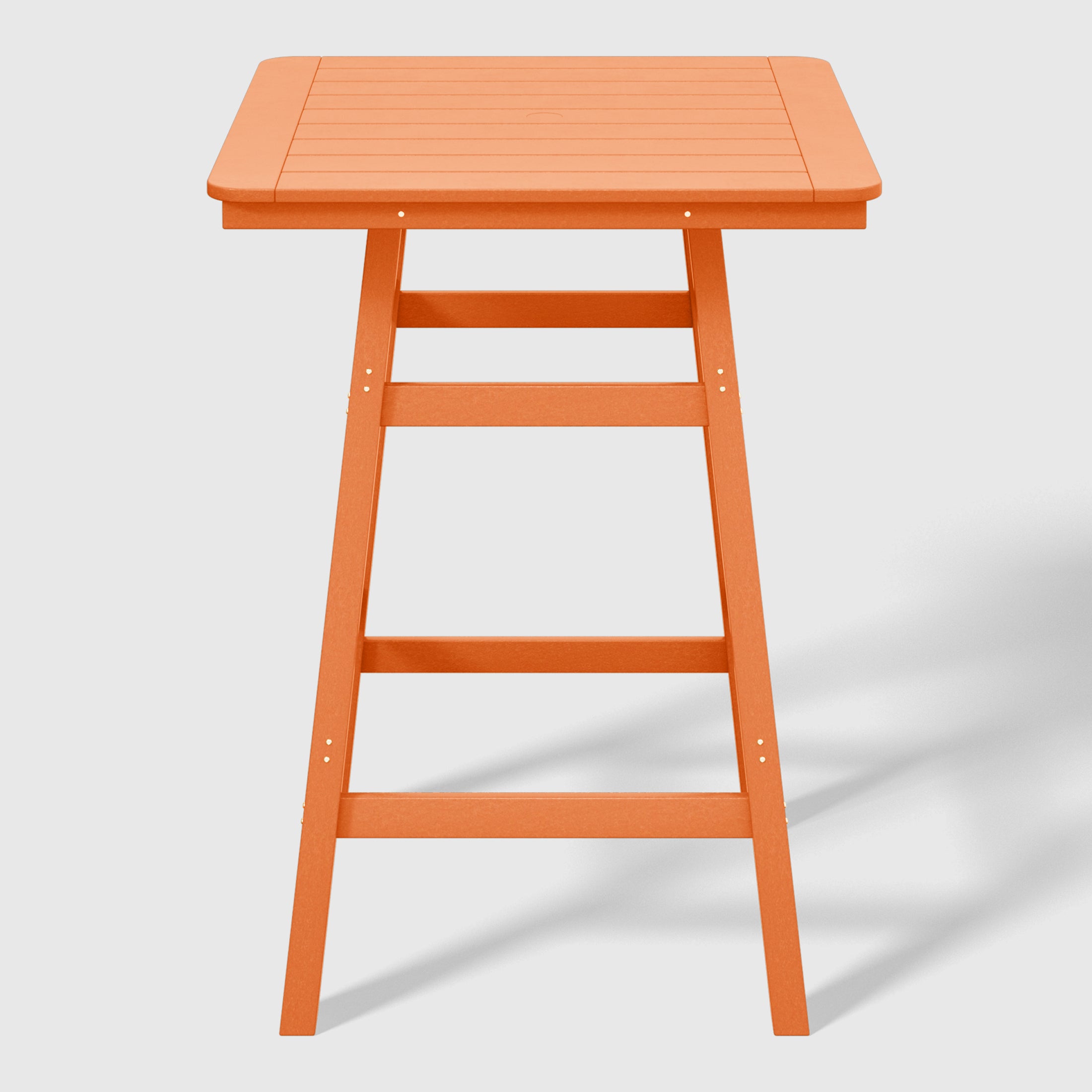 Malibu 30" Square Outdoor Patio Bistro Bar Table With Umbrella Hole