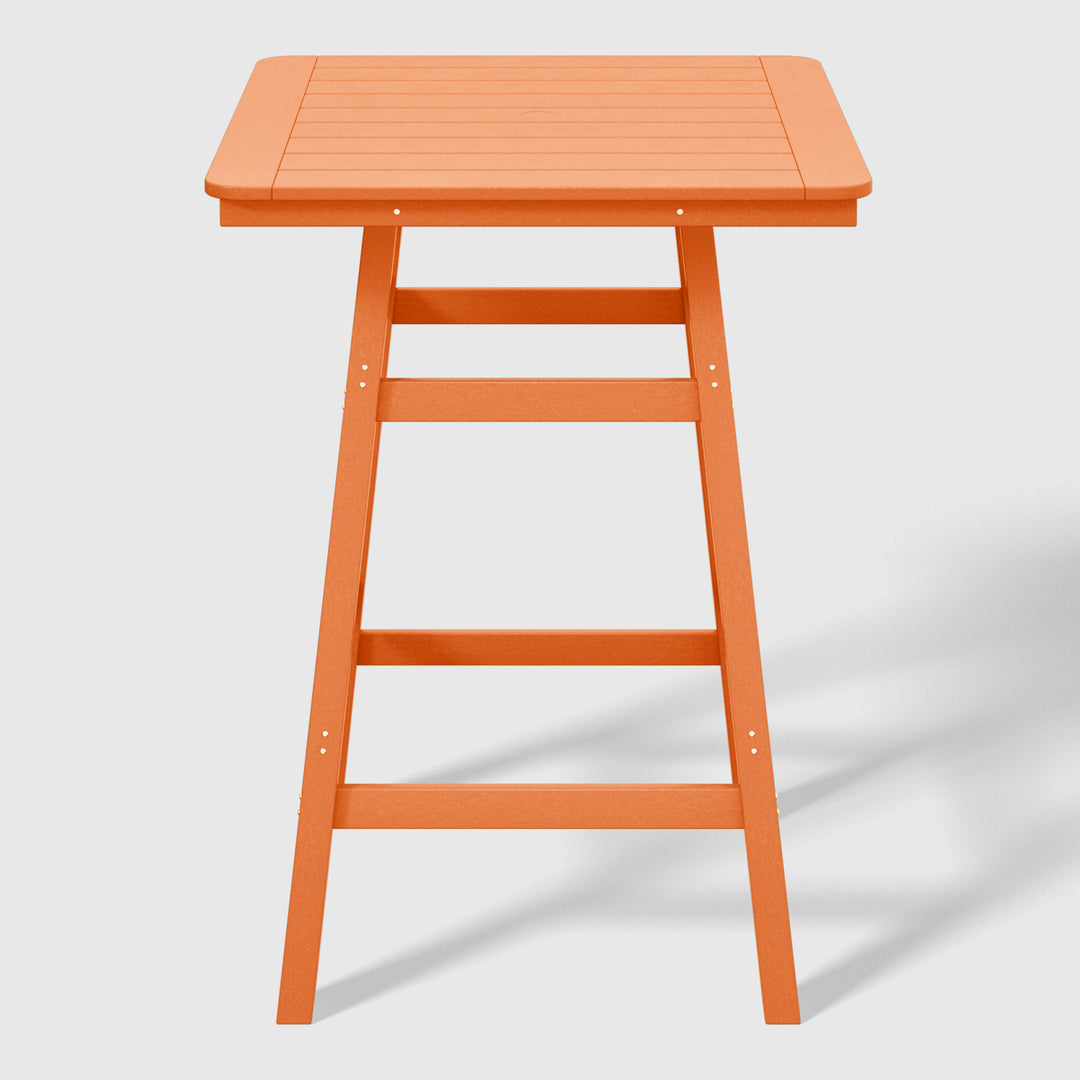 Malibu 5-Piece HDPE Outdoor Patio Dining Bar Bistro Table Set with Bar Stools