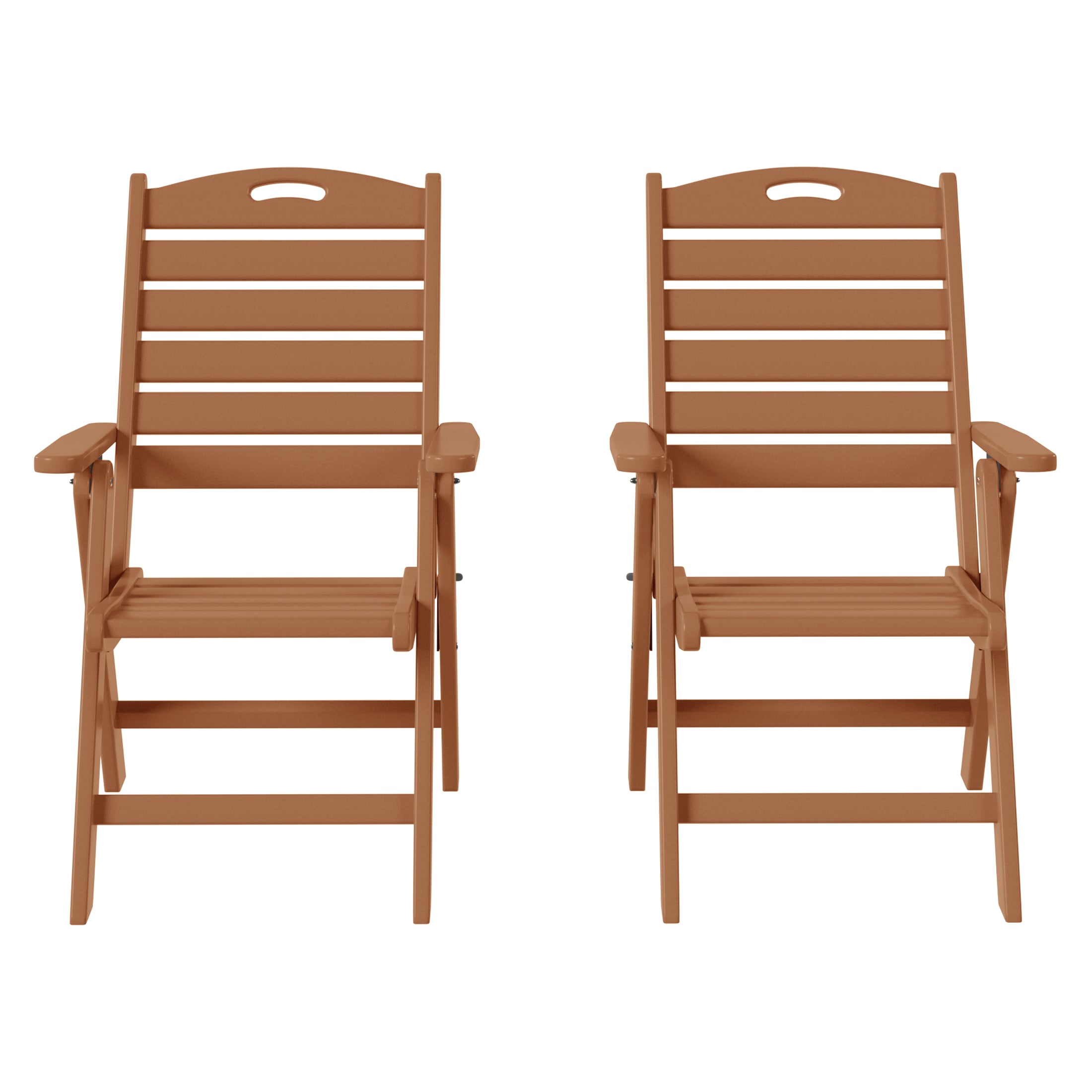 Azura HDPE Adjustable Highback Folding Outdoor Patio Dining Chairs