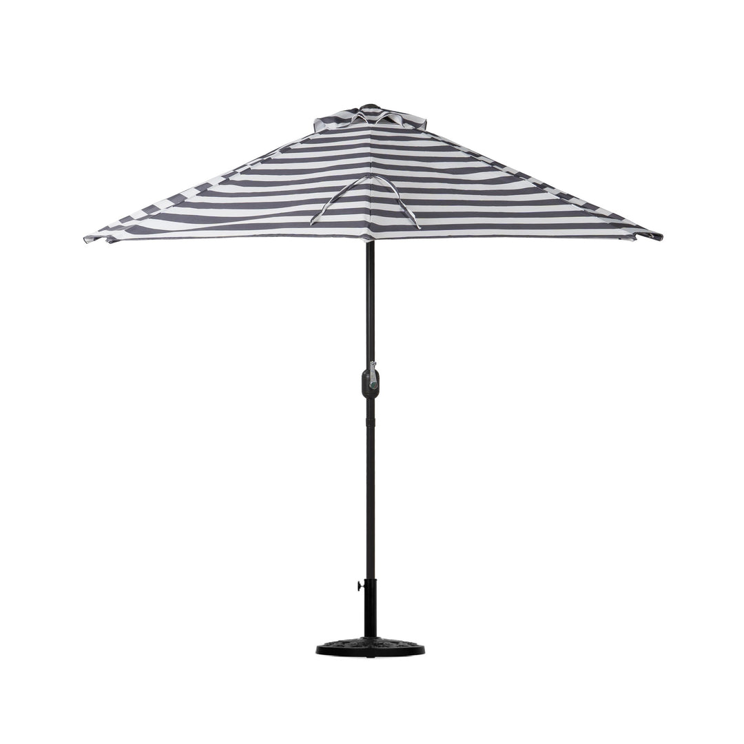 Aiden 9 Ft Outdoor Patio Half Market Umbrella with Half Base