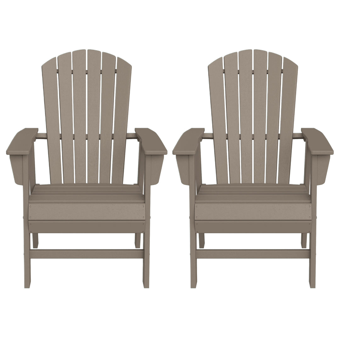 Dylan Outdoor Modern HDPE Adirondack Patio Dining Chairs (Set of 2)