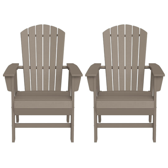 Dylan Outdoor Modern HDPE Adirondack Patio Dining Chairs (Set of 2)