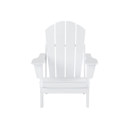 Malibu 12-Piece Outdoor Folding Adirondack Chair with Ottoman and Side Table Set