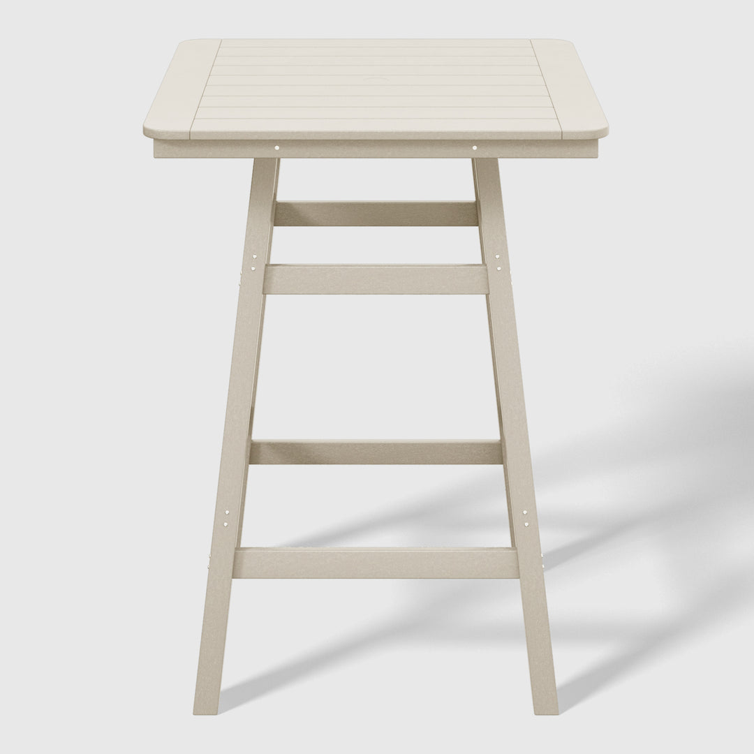 Malibu 5-Piece HDPE Outdoor Patio Dining Bar Bistro Table Set with Bar Stools