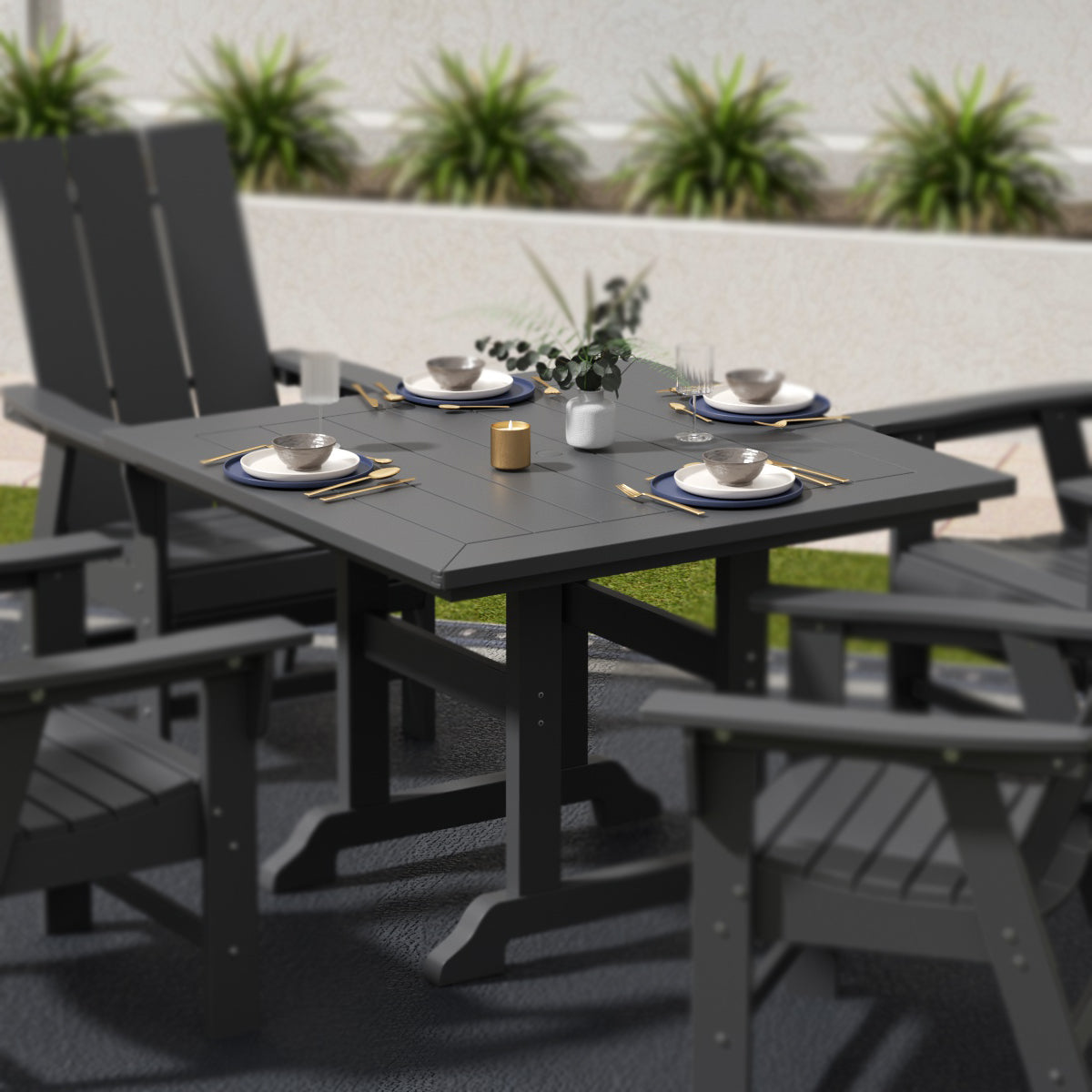 Malibu 43" Outdoor Patio Square Dining Table