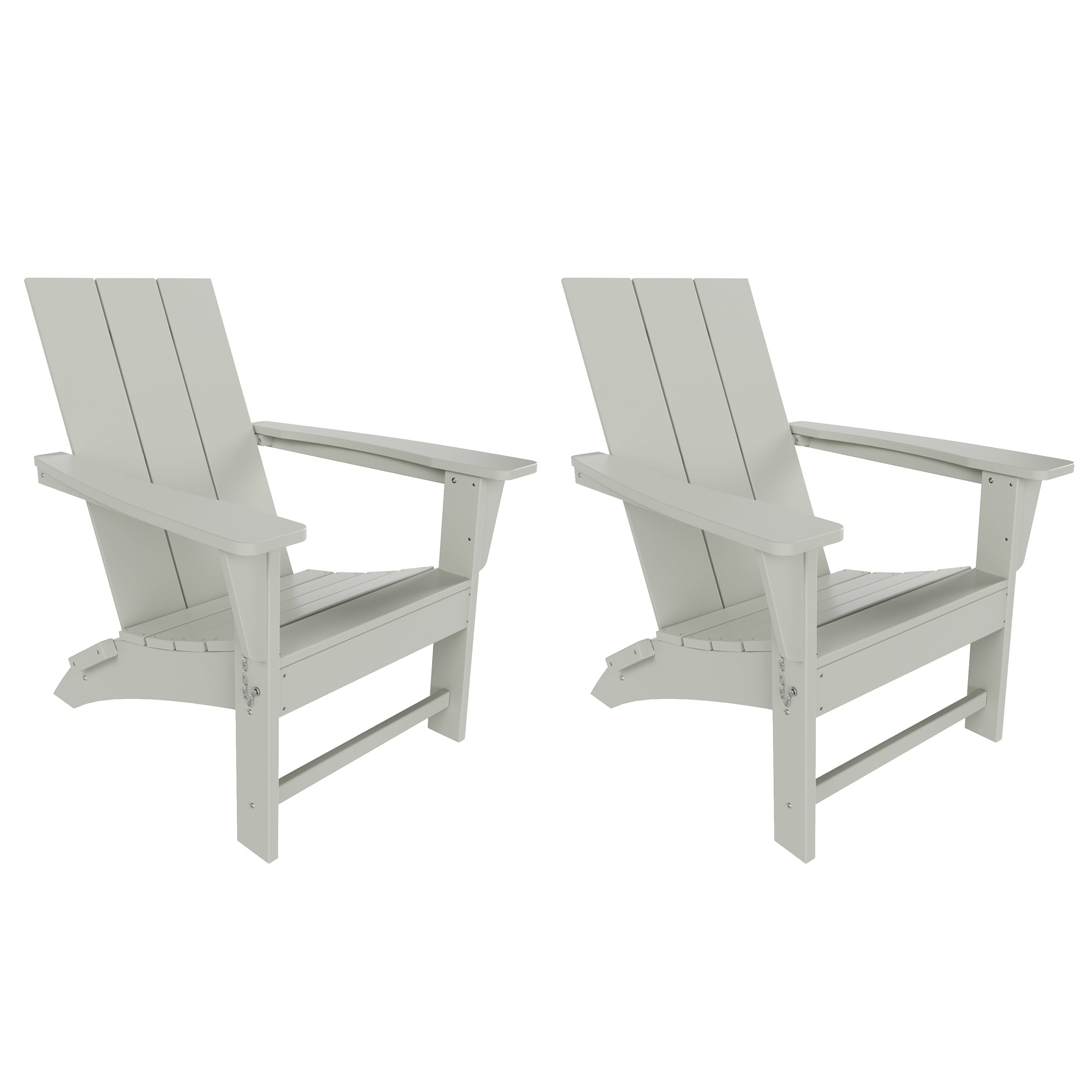 Ashore Modern Outdoor Folding Adirondack Chair (Set of 2