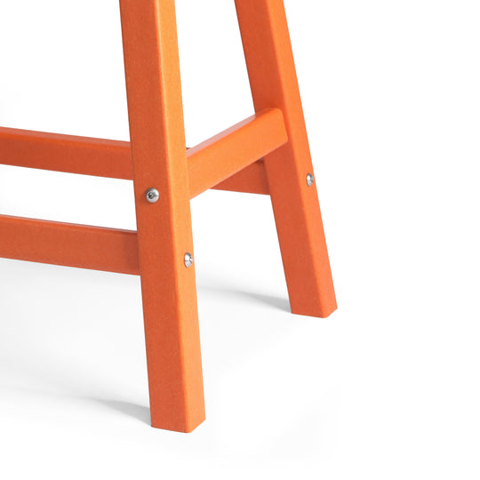 Malibu 24" HDPE Outdoor Patio Counter Height Bar Stools (Set of 2)