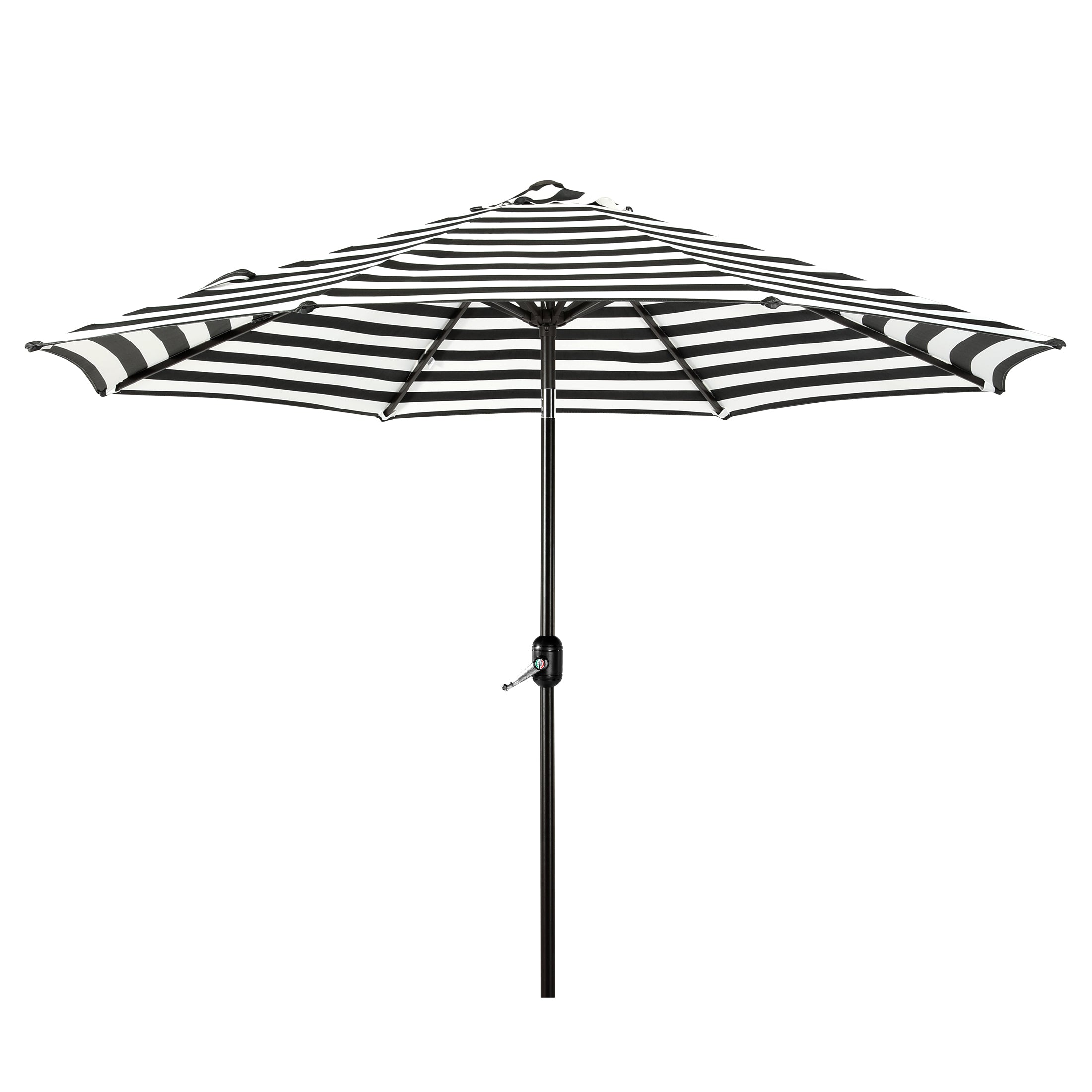 Paolo 9 ft. Patio Table Umbrella with Black color round free standing weight base kit