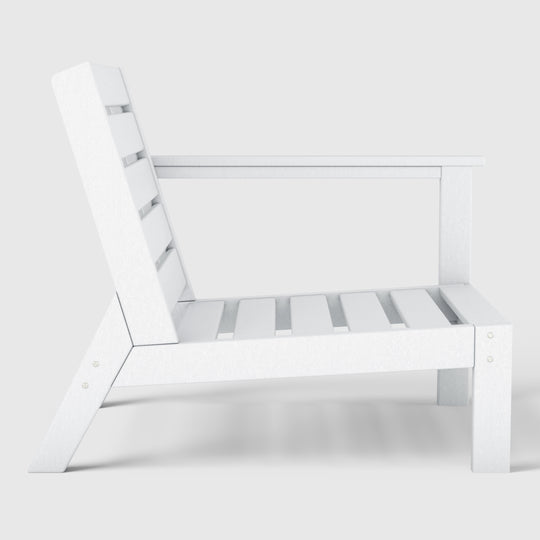 Avalon Outdoor Modern HDPE Patio Club Chair with Deep Seat Cushions