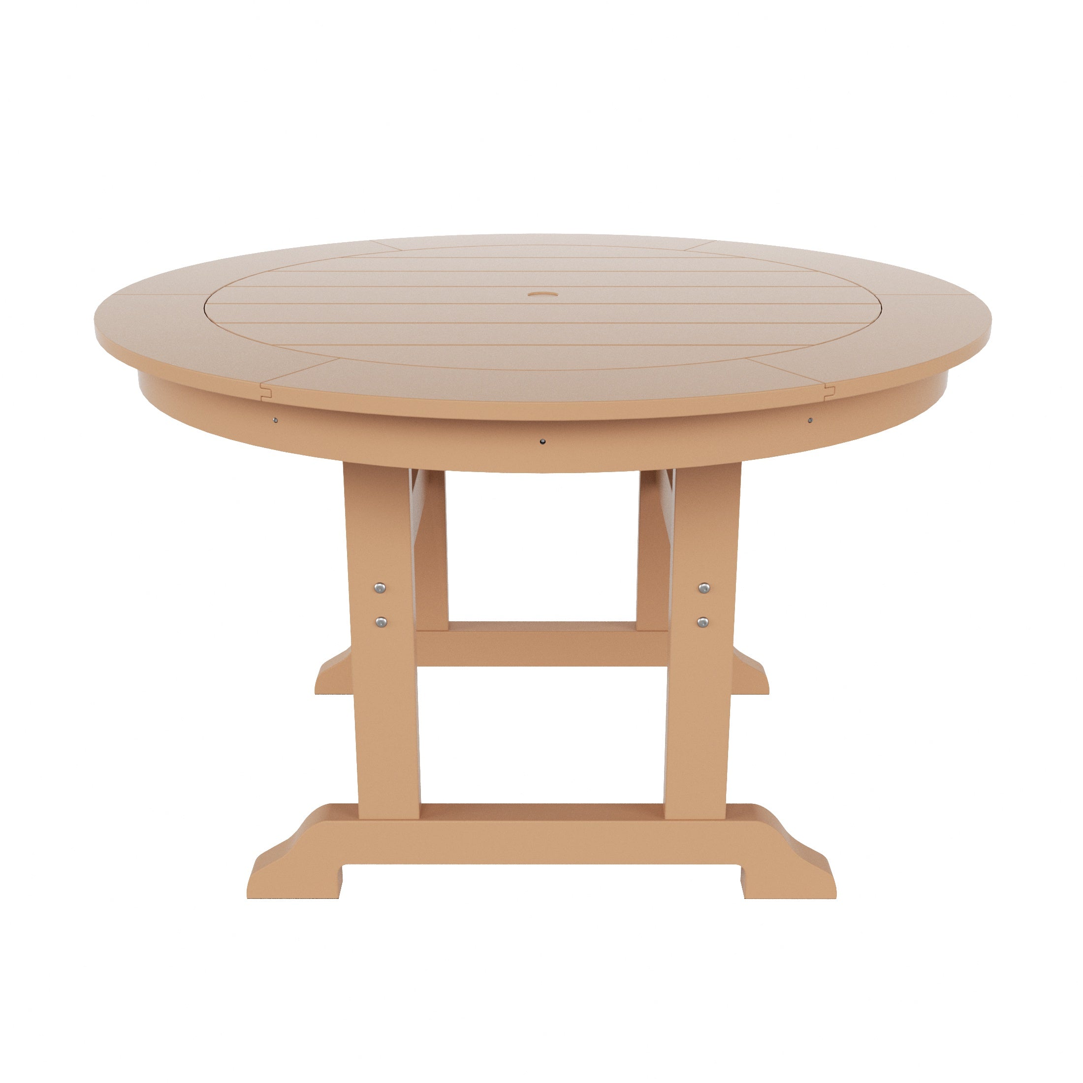 Malibu 5 Piece Outdoor Patio Dining Round Table and Curved Back Armchair Set