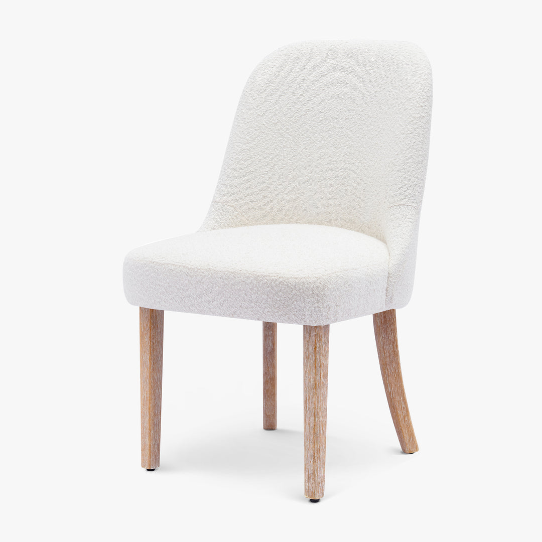 Genevieve Mid-Century Modern Upholstered Boucle Dining Chair