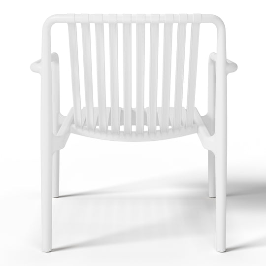 Playa Outdoor Modern Stackable Plastic Patio Club Armchairs (Set of 2)