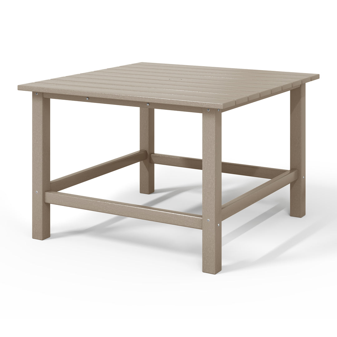 Malibu Kids Outdoor Patio Furniture HDPE Square Dining Table