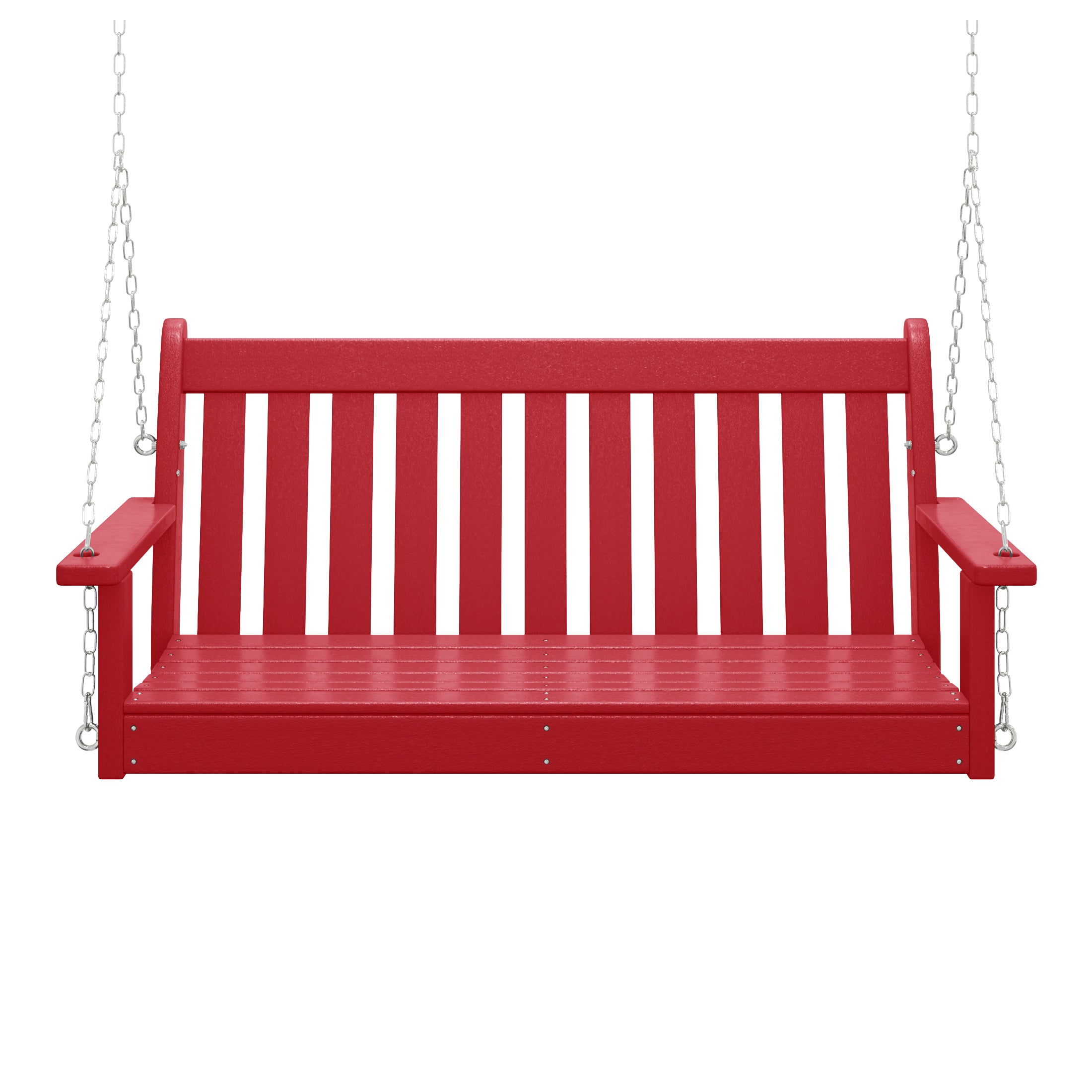 Malibu Outdoor Patio HDPE Hanging Front Porch Swing Bench
