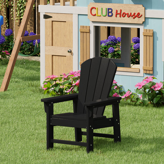 Malibu Kids Outdoor HDPE Adirondack Plastic Patio Chair