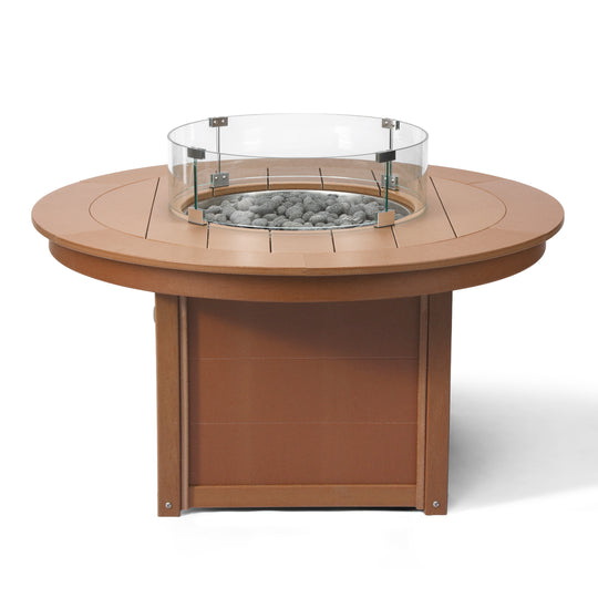 Helios 47" Modern Outdoor 55,000 BTU Patio Propane Round Fire Pit Table