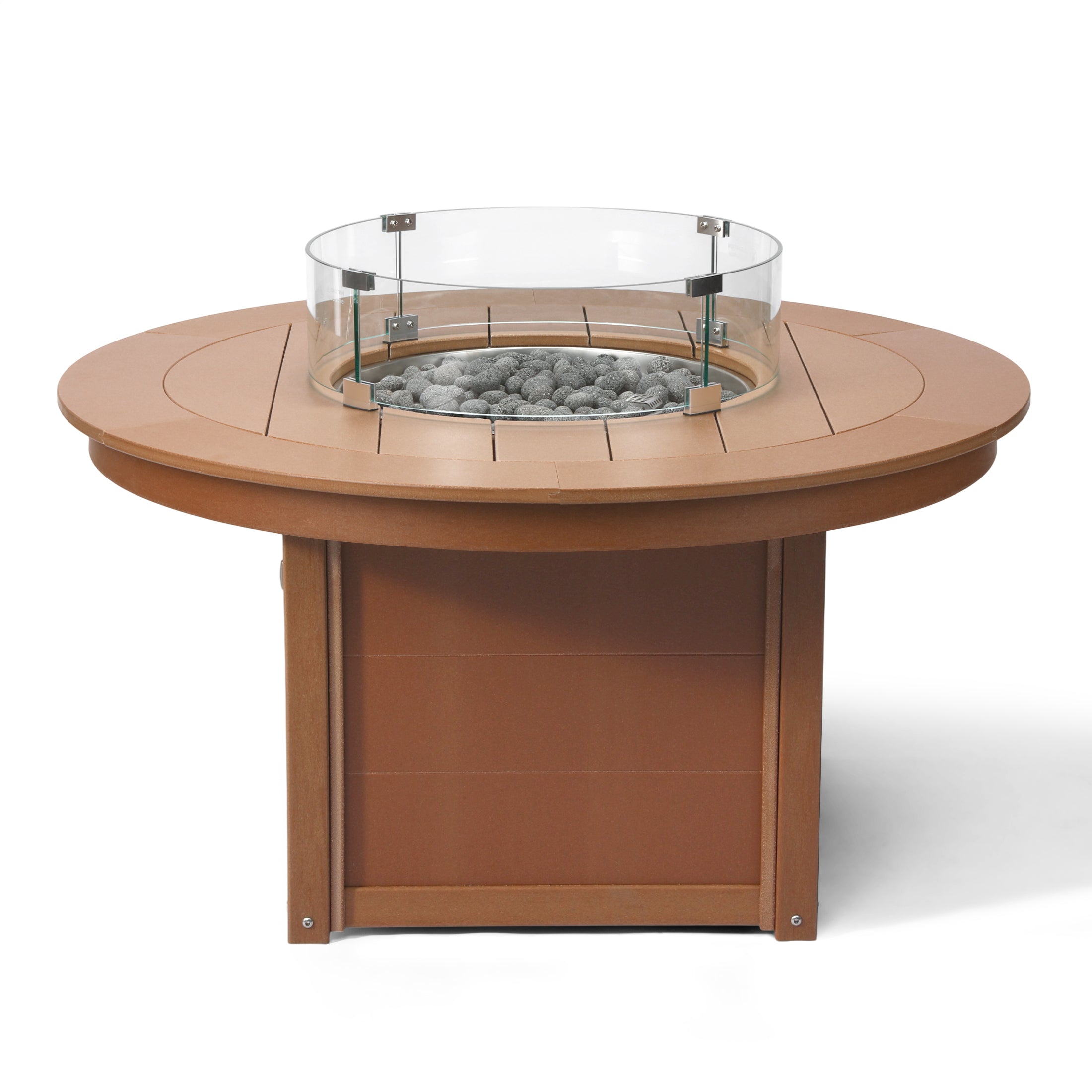 Helios 47" Modern Outdoor 55,000 BTU Patio Propane Round Fire Pit Table