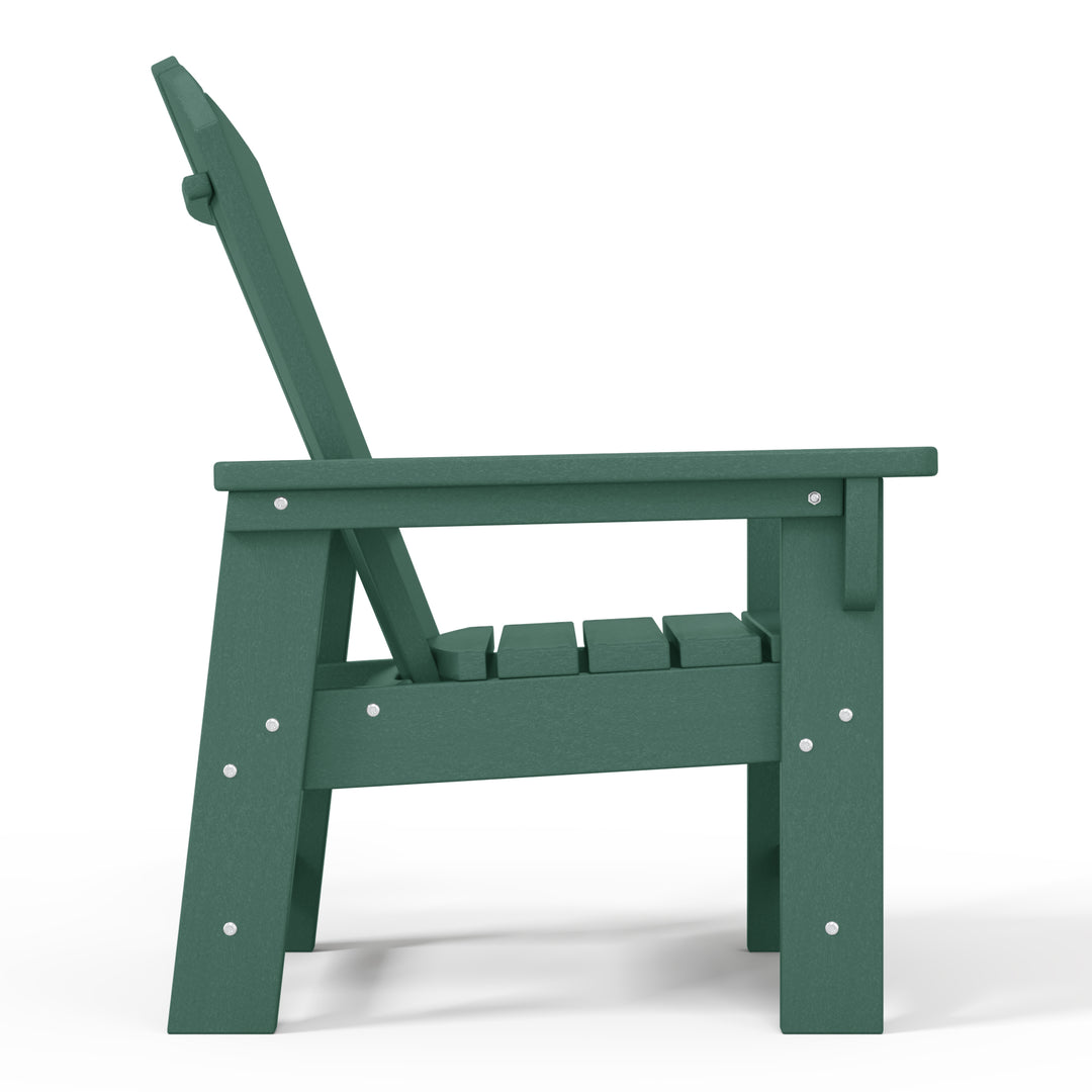 Malibu Kids Outdoor HDPE Adirondack Plastic Patio Chair