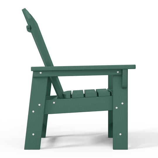 Malibu Kids Outdoor HDPE Adirondack Plastic Patio Chair