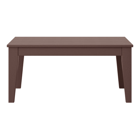 Malibu Low Outdoor HDPE Patio Rectangle Coffee Table
