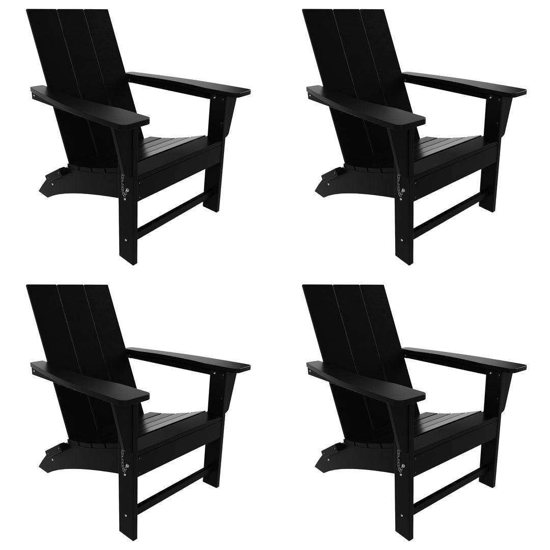 Ashore Westintrends Modern Outdoor Folding Adirondack Chair (Set of 4)