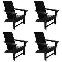 Ashore Modern Outdoor Folding Adirondack Chair (Set of 4)