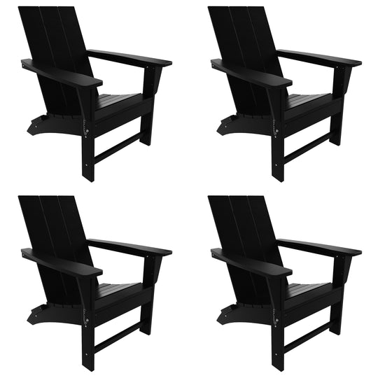 Ashore Westintrends Modern Outdoor Folding Adirondack Chair (Set of 4)