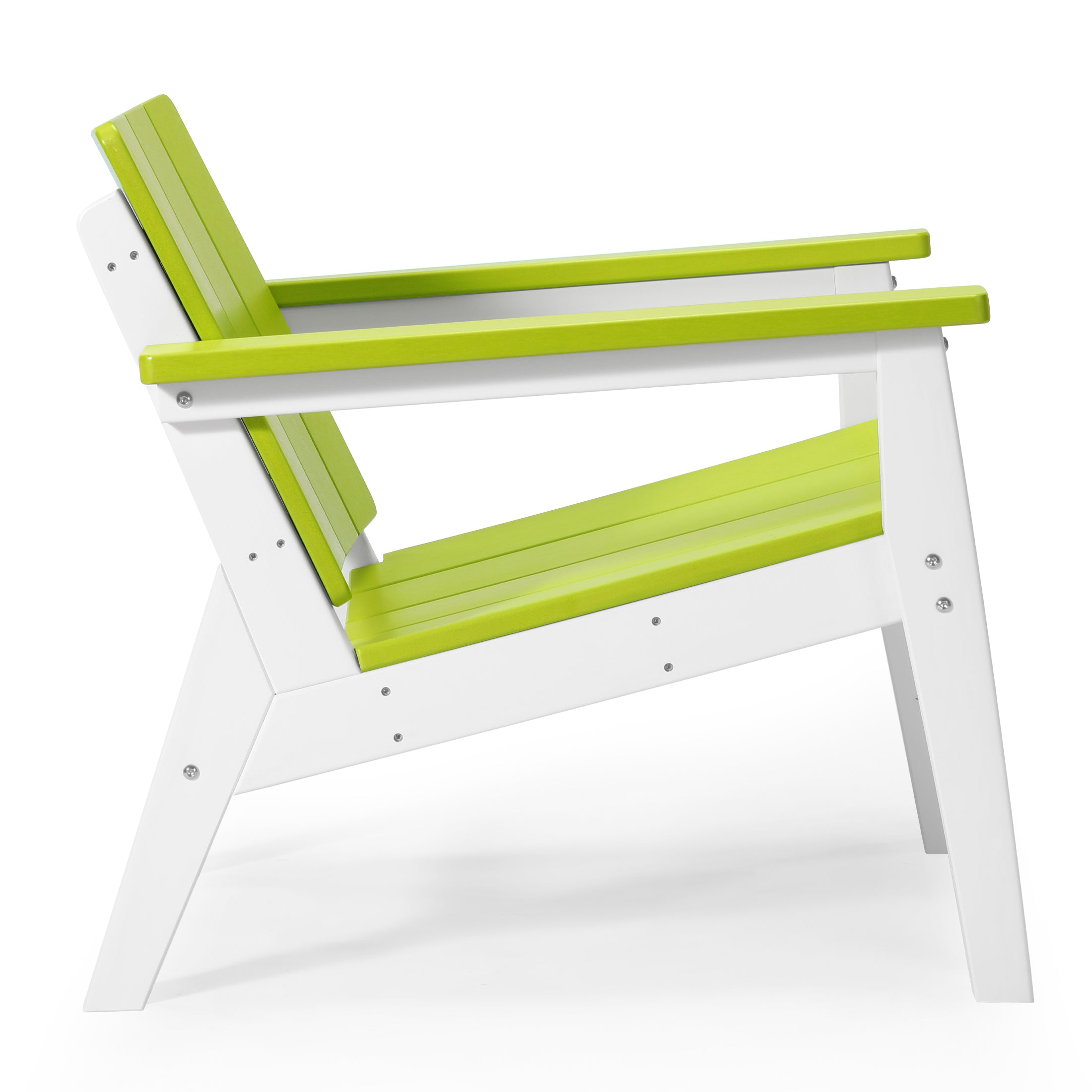 Pacifica 3-Piece Outdoor HDPE Conversation Set with Deep Seating Chairs and Round Side Table