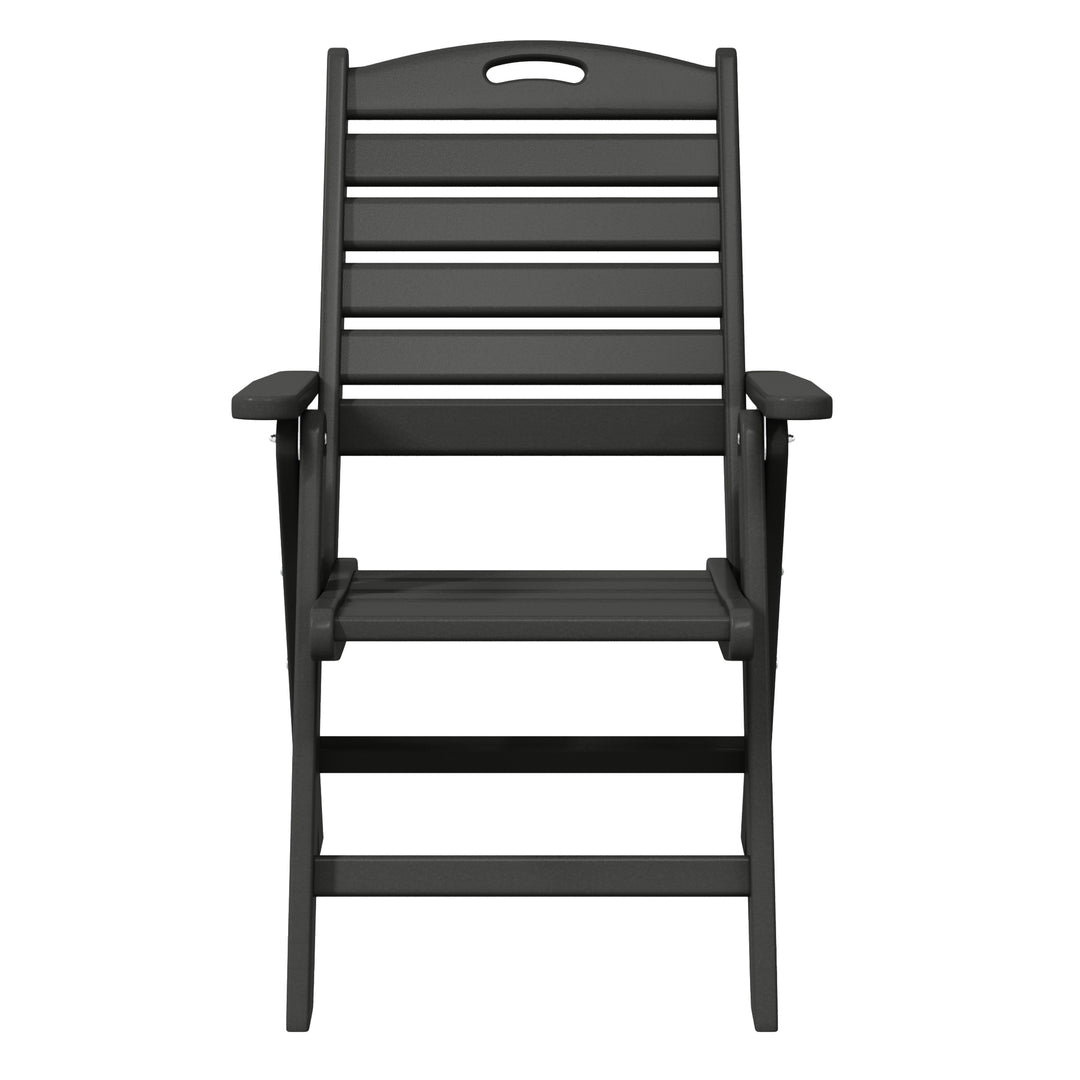 Malibu HDPE Adjustable Highback Folding Patio Dining Chair