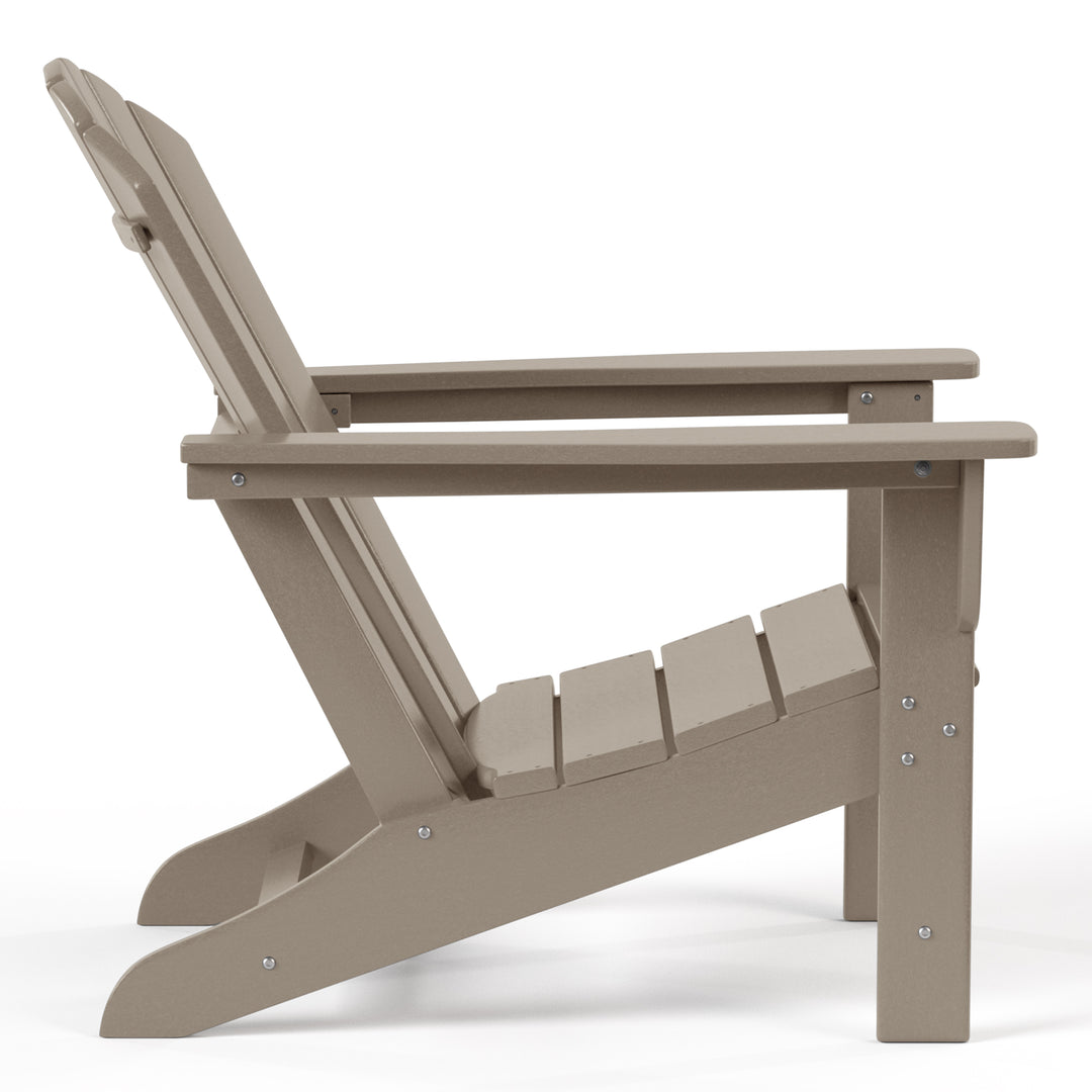Dylan Outdoor Adirondack Chair With Ottoman And Side Table 3-Piece Set