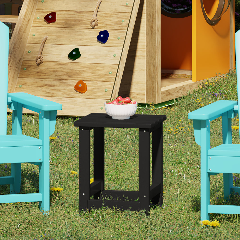 Malibu Kids Outdoor Patio Furniture HDPE Adirondack Square Side Table