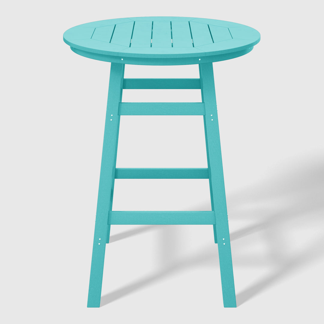 Malibu Outdoor 35" HDPE Round Patio Bar Height Table