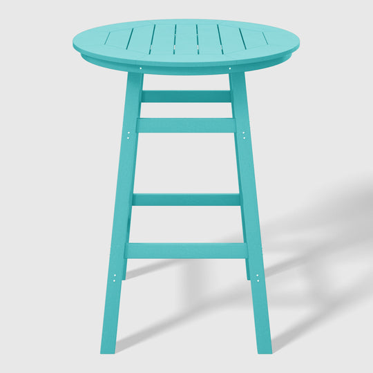 Malibu Outdoor 35" HDPE Round Patio Bar Height Table
