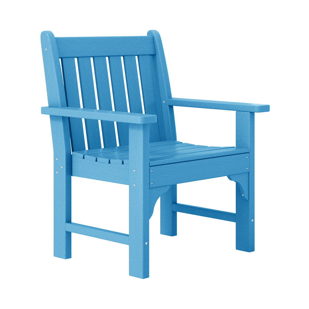 Malibu Outdoor Patio 3-Piece HDPE Adirondack Garden Chairs with Square Adirondack Side Table Set