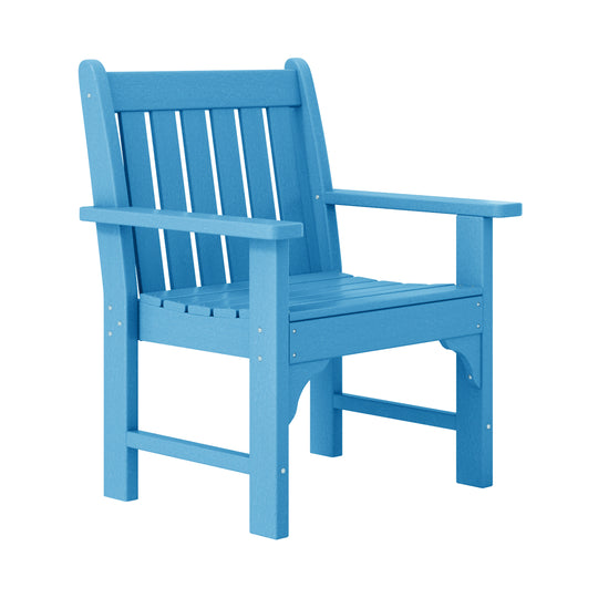 Malibu Outdoor Patio 3-Piece HDPE Adirondack Garden Chairs with Square Adirondack Side Table Set