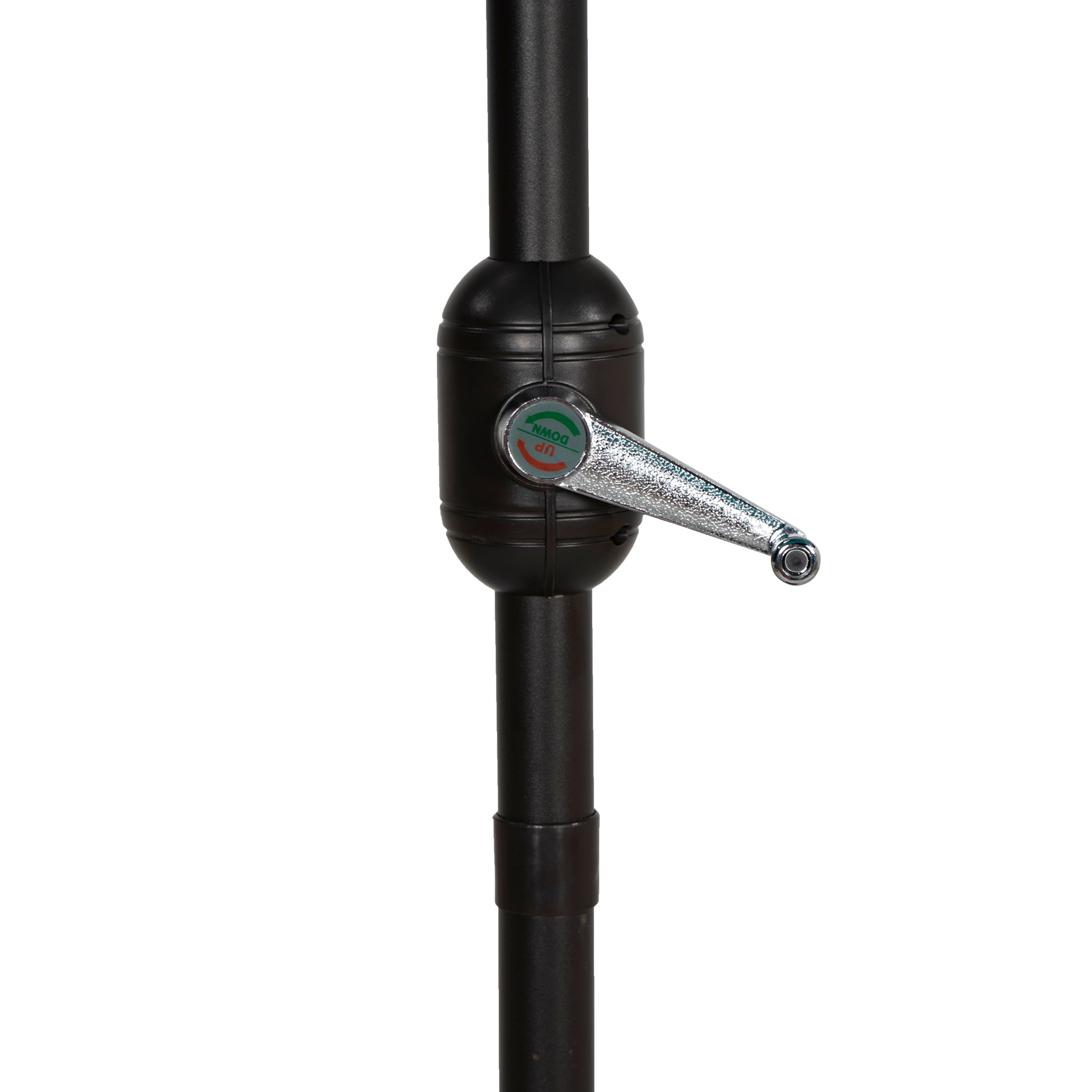 Lanai 9 ft. Aluminum Half Market Crank Lift Patio Umbrella